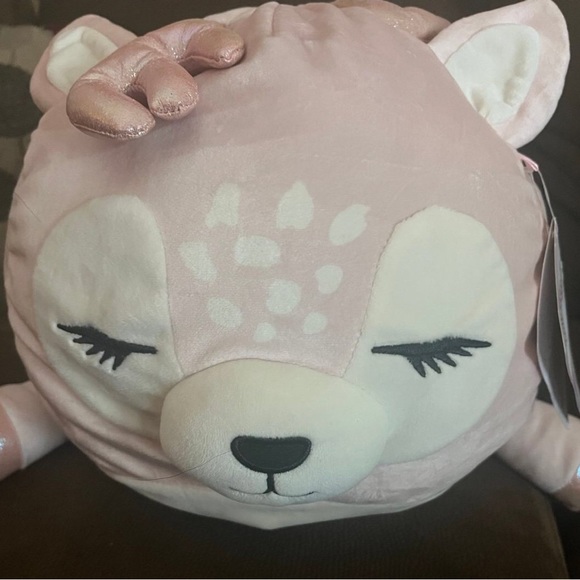 IVY 🦌 Pink Deer Laying Hugmees Original Squishmallow By Kellytoy NWT - Picture 4 of 6